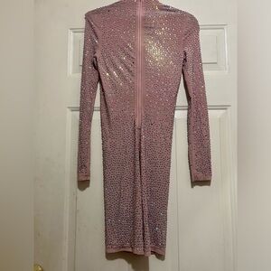Banjul Embellished Long Sleeve Romper shorts Bodysuit! Bling!